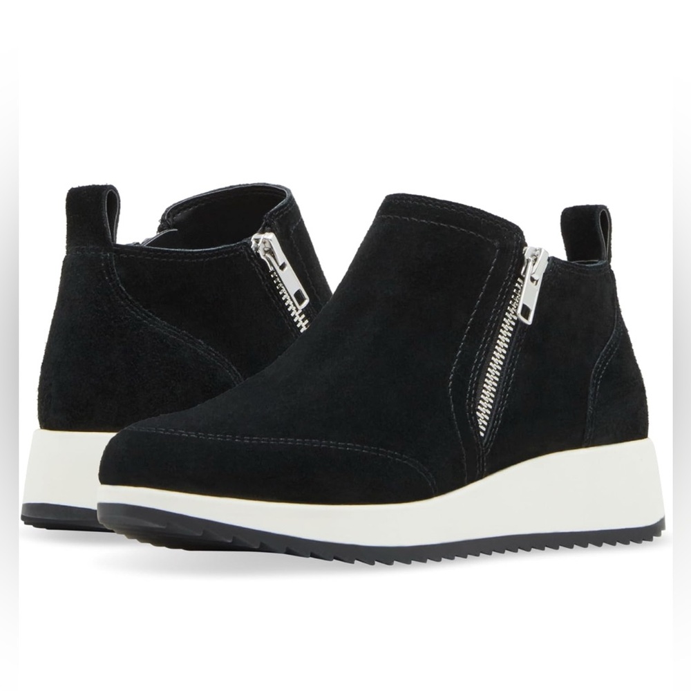 Blondo Waterproof Women's Ellorie Black Suede Ankle Boots Sneakers Size 6